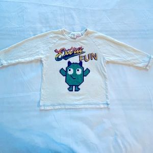 Kids toddler Zara graphic long sleeve tee in good condition size 12-18 months